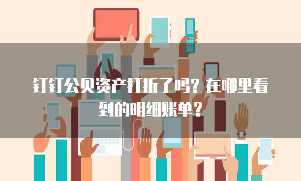 钉钉公贝资产打折了吗？在哪里看到的明细账单？