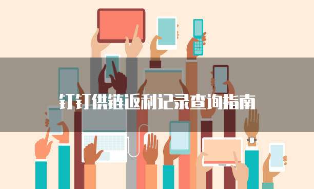 钉钉供链返利记录查询指南