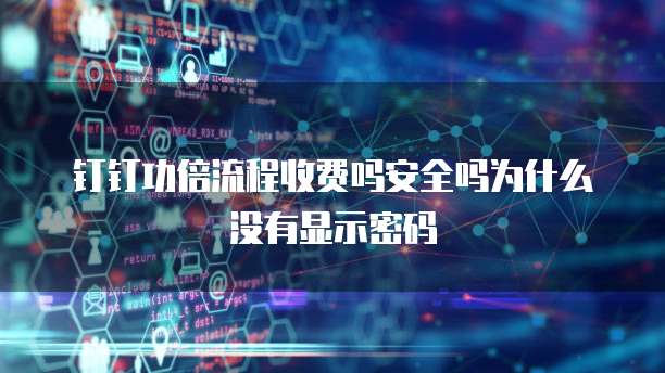 钉钉功倍流程收费吗安全吗为什么没有显示密码