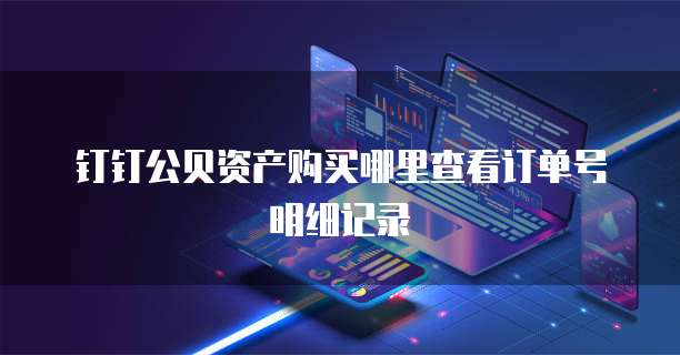 钉钉公贝资产购买哪里查看订单号明细记录
