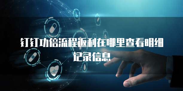 钉钉功倍流程返利在哪里查看明细记录信息