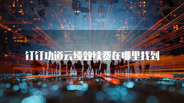 钉钉功道云绩效续费在哪里找到