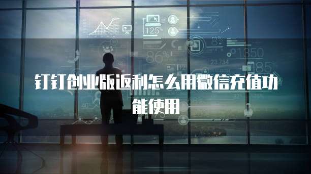 钉钉创业版返利怎么用微信充值功能使用