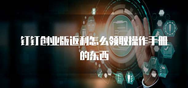 钉钉创业版返利怎么领取操作手册的东西