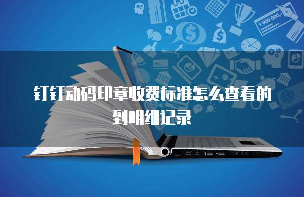 钉钉动码印章收费标准怎么查看的到明细记录