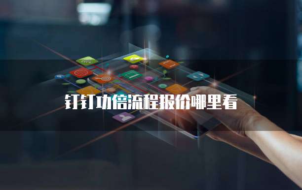 钉钉功倍流程报价哪里看
