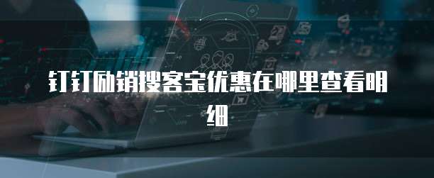 钉钉励销搜客宝优惠在哪里查看明细