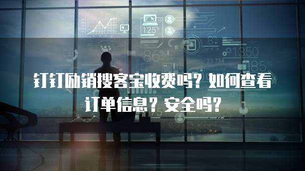 钉钉励销搜客宝收费吗？如何查看订单信息？安全吗？