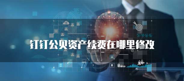 钉钉公贝资产续费在哪里修改