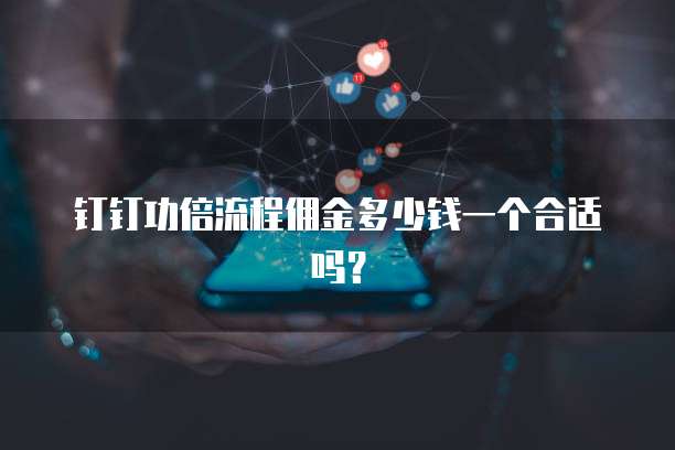 钉钉功倍流程佣金多少钱一个合适吗?