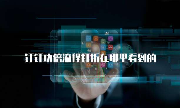 钉钉功倍流程打折在哪里看到的