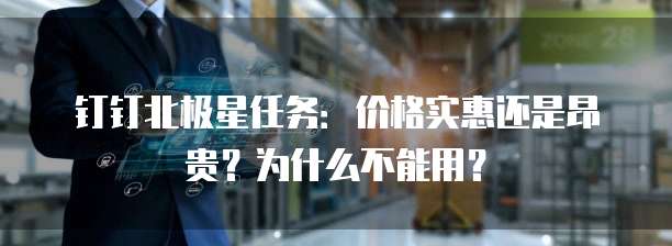 钉钉北极星任务:价格实惠还是昂贵?为什么不能用?