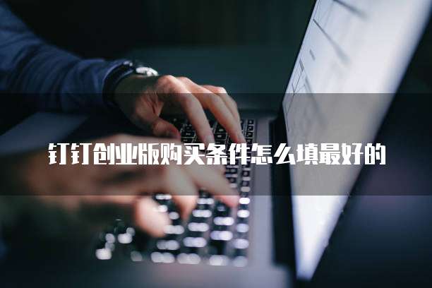 钉钉创业版购买条件怎么填最好的