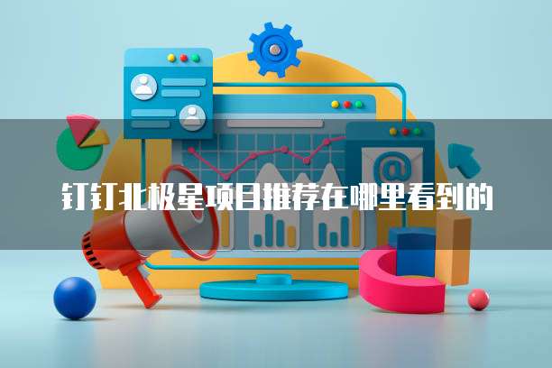 钉钉北极星项目推荐在哪里看到的