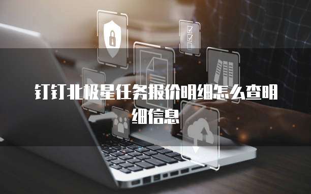 钉钉北极星任务报价明细怎么查明细信息