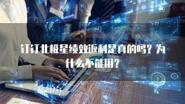 钉钉北极星绩效返利是真的吗？为什么不能用？