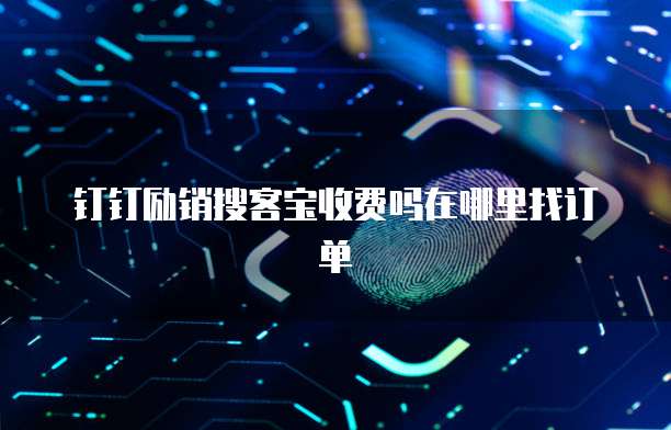 钉钉励销搜客宝收费吗在哪里找订单