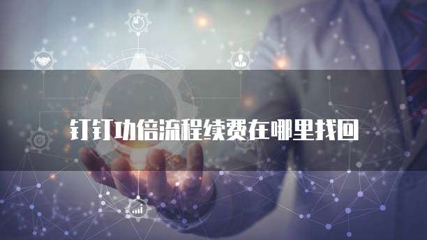钉钉功倍流程续费在哪里找回