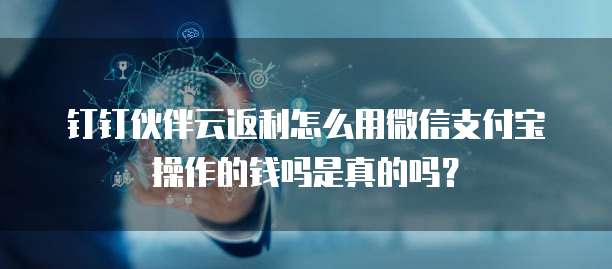 钉钉伙伴云返利怎么用微信支付宝操作的钱吗是真的吗?