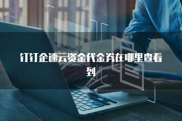 钉钉企速云资金代金券在哪里查看到