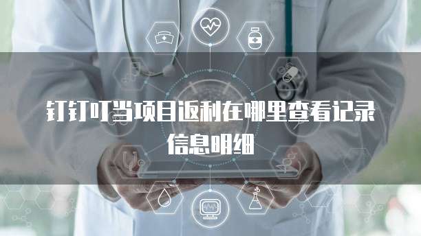 钉钉叮当项目返利在哪里查看记录信息明细