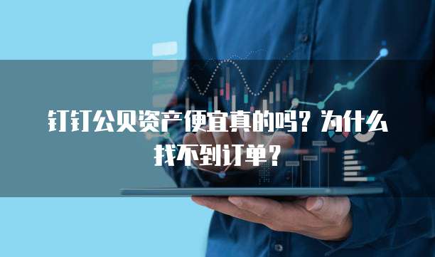 钉钉公贝资产便宜真的吗?为什么找不到订单?