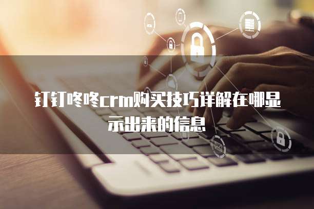 钉钉咚咚crm购买技巧详解在哪显示出来的信息