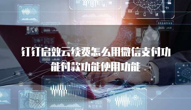 钉钉启效云续费怎么用微信支付功能付款功能使用功能