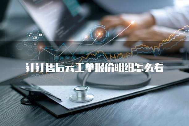 钉钉售后云工单报价明细怎么看