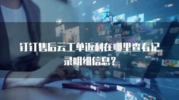 钉钉售后云工单返利在哪里查看记录明细信息？