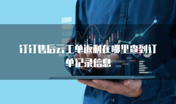 钉钉售后云工单返利在哪里查到订单记录信息