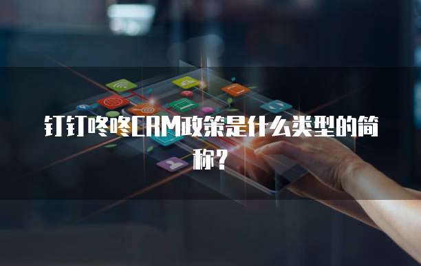 钉钉咚咚CRM政策是什么类型的简称？