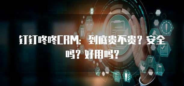 钉钉咚咚CRM:到底贵不贵?安全吗?好用吗?