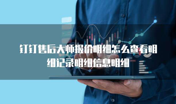 钉钉售后大师报价明细怎么查看明细记录明细信息明细