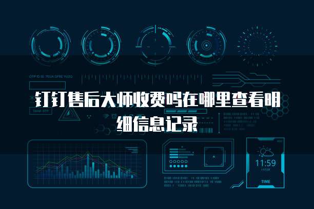 钉钉售后大师收费吗在哪里查看明细信息记录