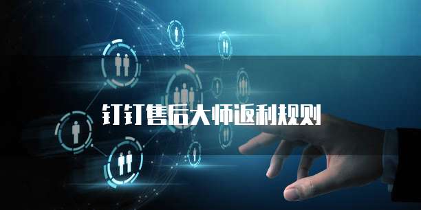 钉钉售后大师返利规则