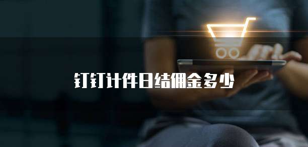 钉钉计件日结佣金多少