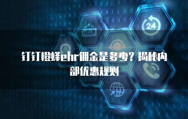 钉钉橙蜂ehr佣金是多少?揭秘内部优惠规则