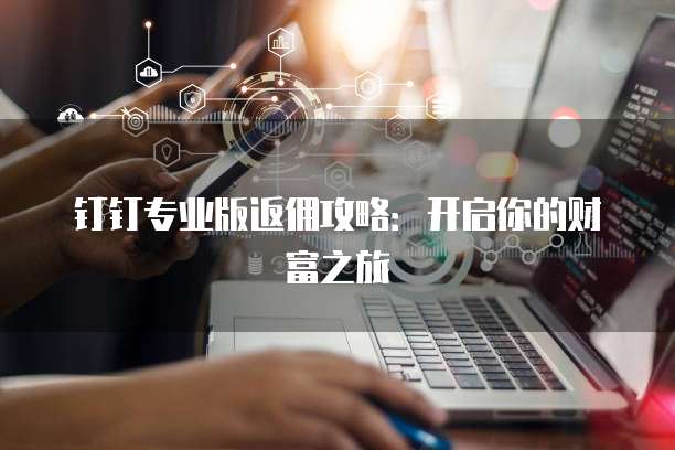 钉钉专业版返佣攻略：开启你的财富之旅
