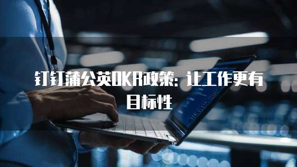 钉钉蒲公英OKR政策: 让工作更有目标性