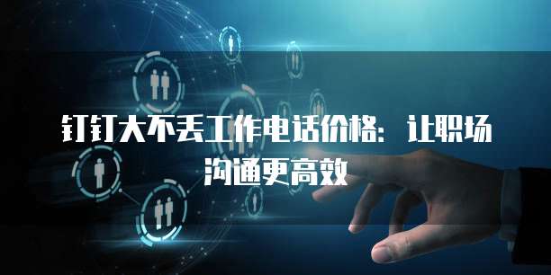 钉钉大不丢工作电话价格：让职场沟通更高效