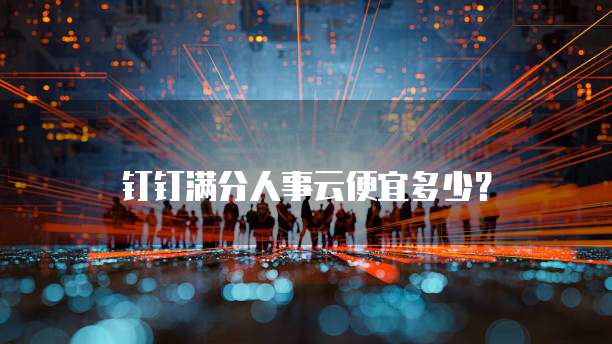 钉钉满分人事云便宜多少？
