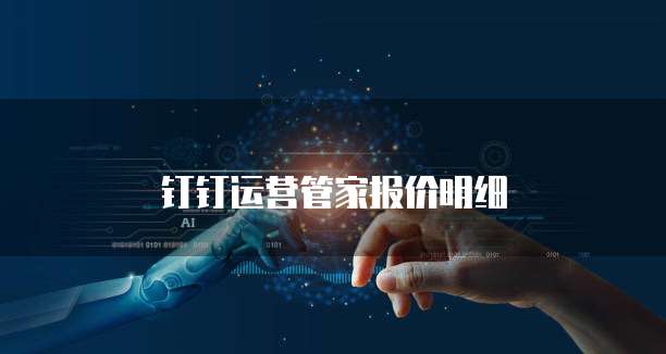 钉钉运营管家报价明细