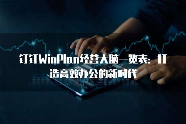 钉钉WinPlan经营大脑一览表:打造高效办公的新时代