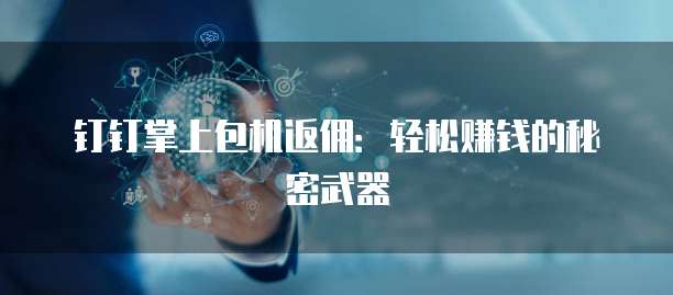 钉钉掌上包机返佣：轻松赚钱的秘密武器