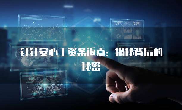 钉钉安心工资条返点：揭秘背后的秘密