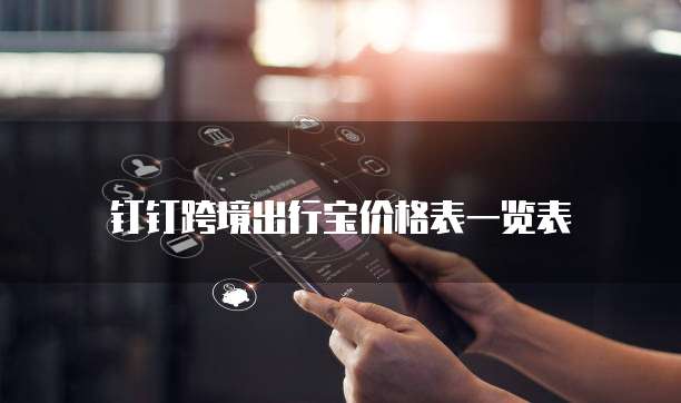 钉钉跨境出行宝价格表一览表