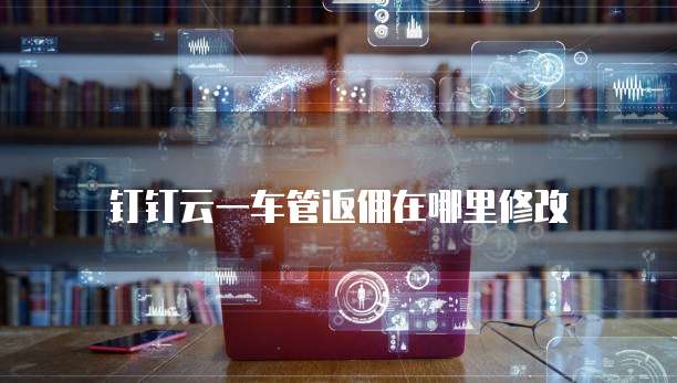 钉钉云一车管返佣在哪里修改