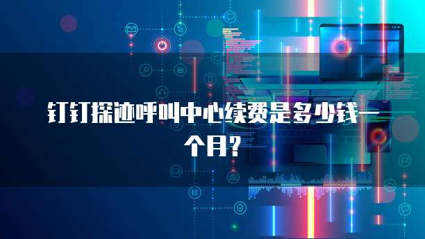 钉钉探迹呼叫中心续费是多少钱一个月?