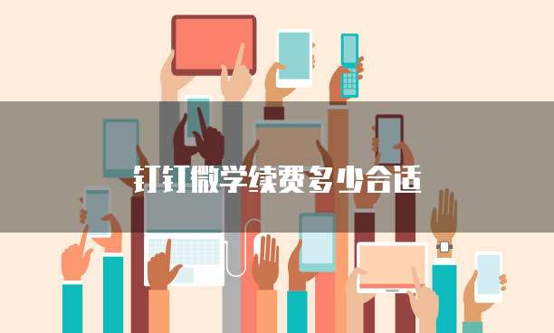 钉钉微学续费多少合适